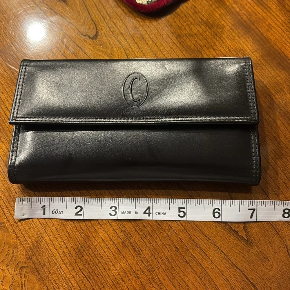 CAMELI Collection women’s genuine leather black wallet VTG check book NIB